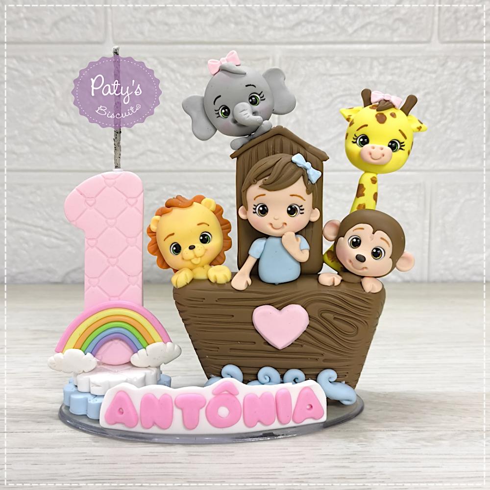 Topinho com Vela Personalizado Arca de Noé