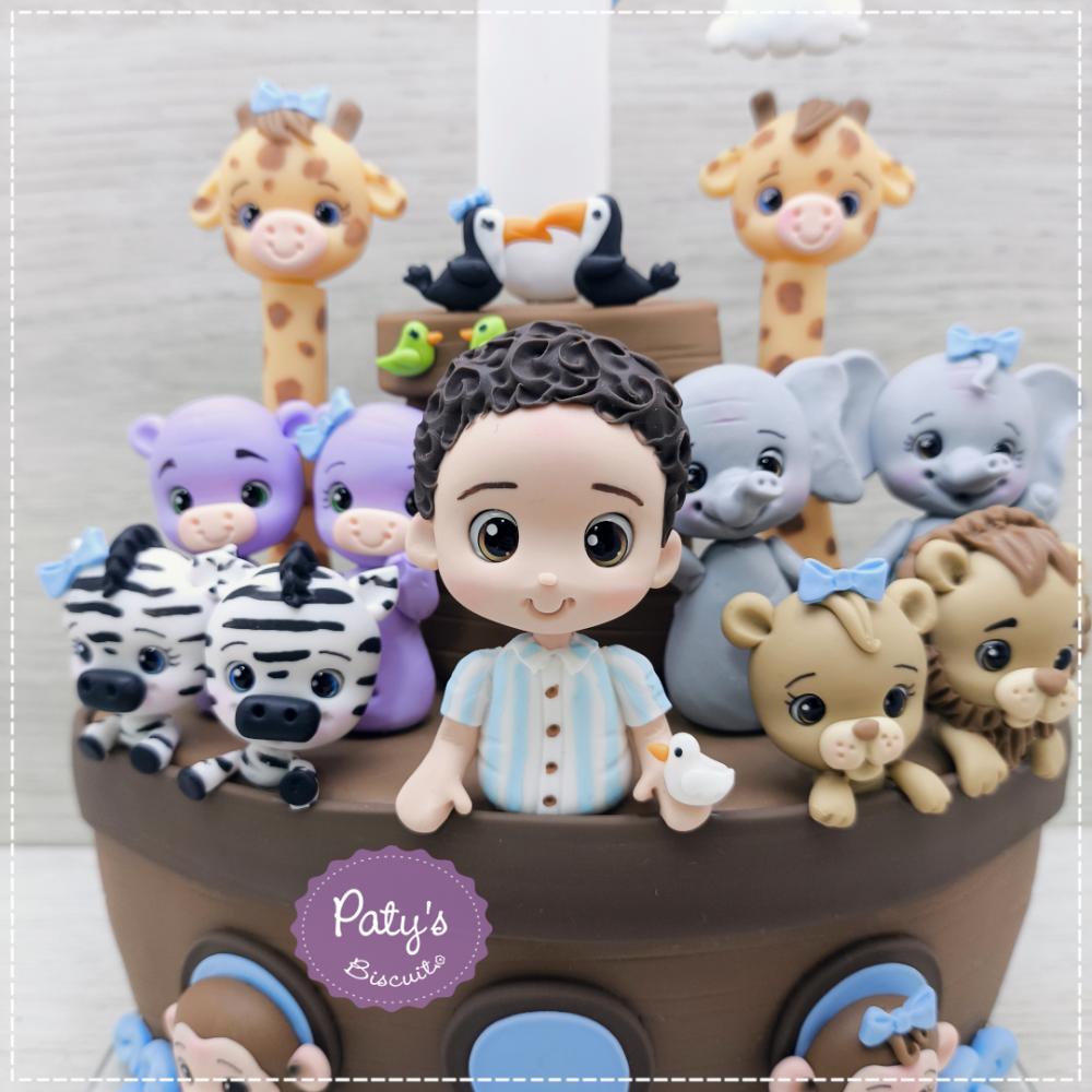 Topo com Vela Personalizado Arca de Noé