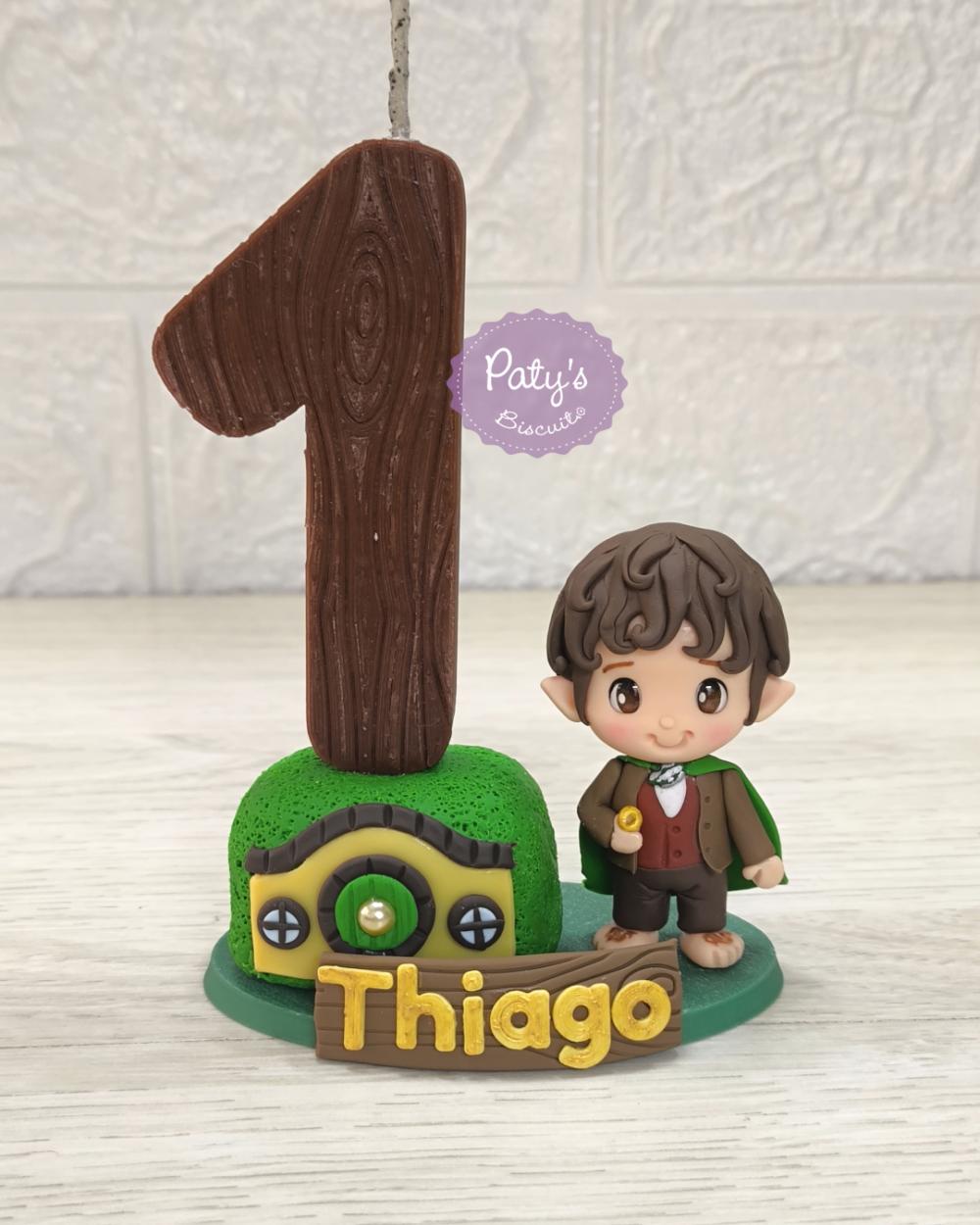 Vela decorada Frodo Bolseiro - O Senhor dos Anéis