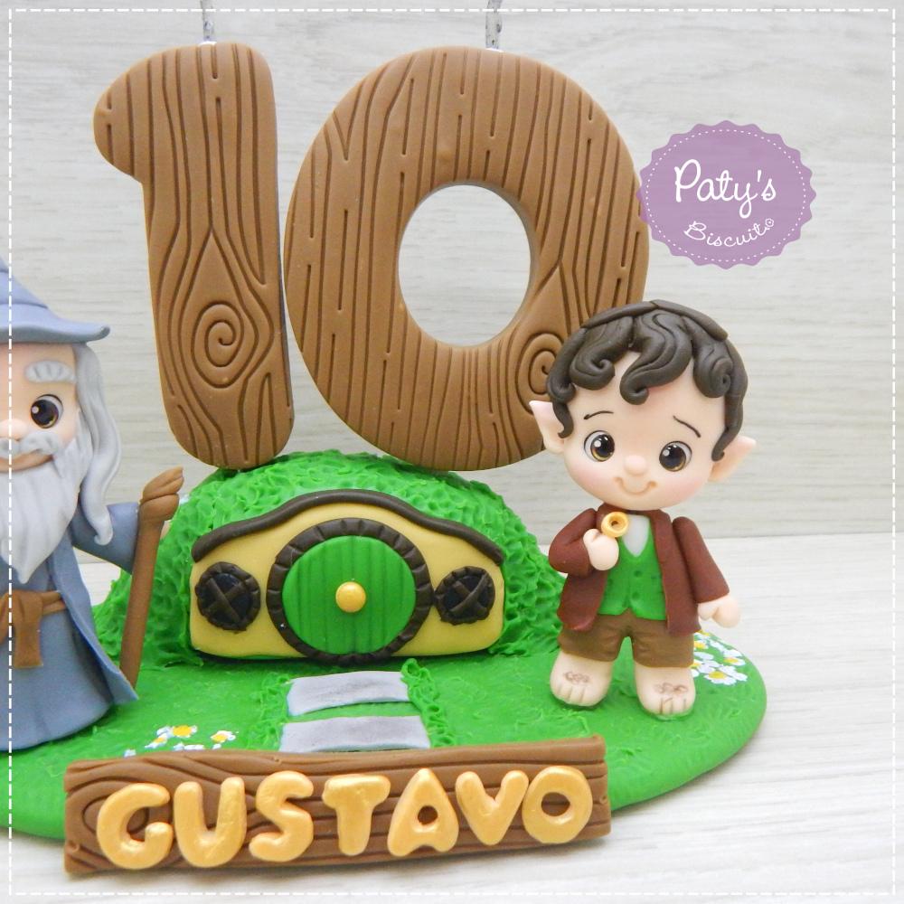 Topinho com vela Frodo e Gandalf - O Senhor dos Anéis
