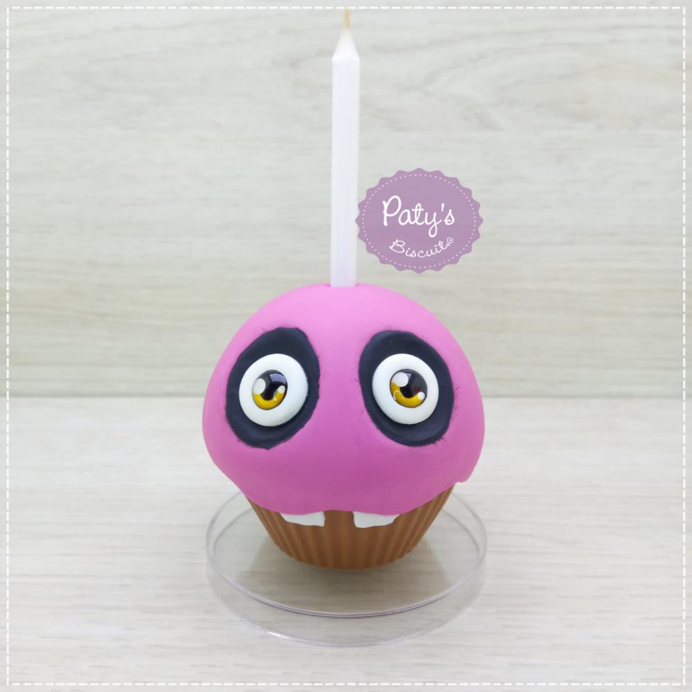 Vela decorada Mr. Cupcake - FNAF / Five Nights at Freddy's