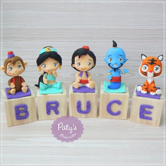 Cubos Decorados Aladdin / Jasmine (valor Unitário)