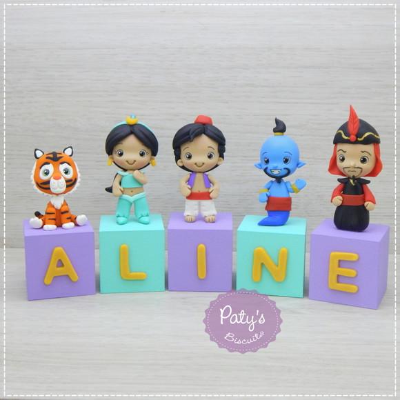 Cubos Decorados Aladdin / Jasmine (valor Unitário)