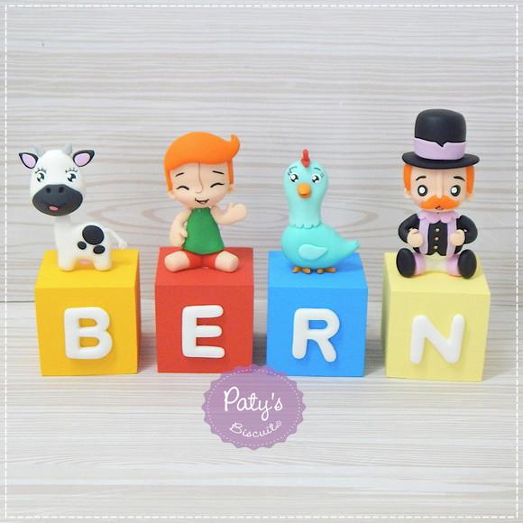 Cubos Decorados Bita Fazendinha (valor Unitário)