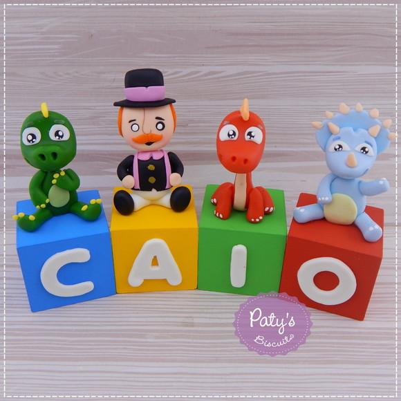 Cubos Decorados Bita e os Dinossauros (valor Unitário)