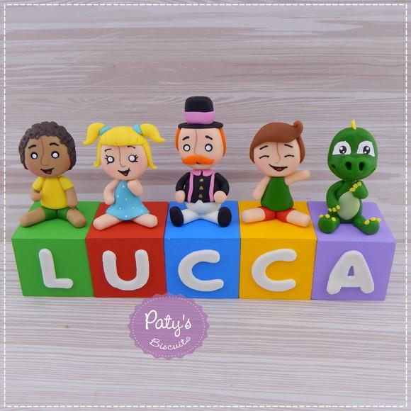 Cubos Decorados Bita e os Dinossauros (valor Unitário)