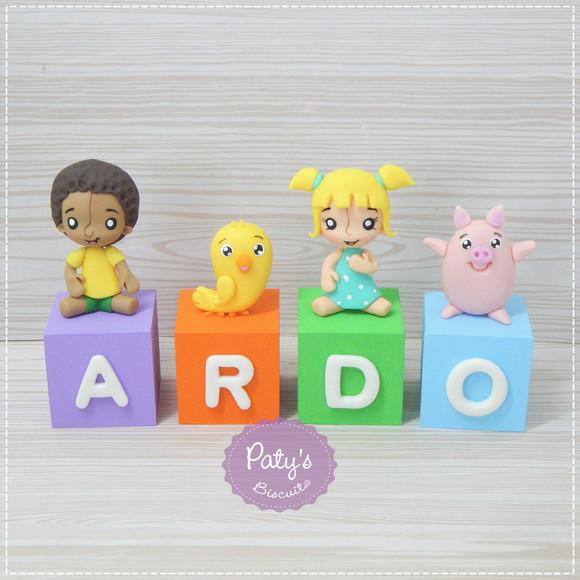Cubos Decorados Bita Fazendinha (valor Unitário)