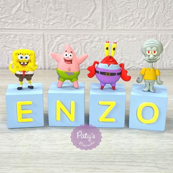 Cubos Decorados Bob Esponja (valor Unitário)