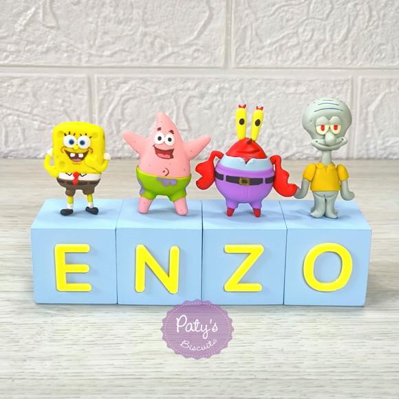 Cubos Decorados Bob Esponja (valor Unitário)