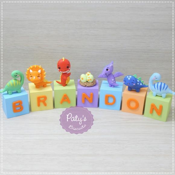 Cubos Decorados Dino Baby (valor Unitário)