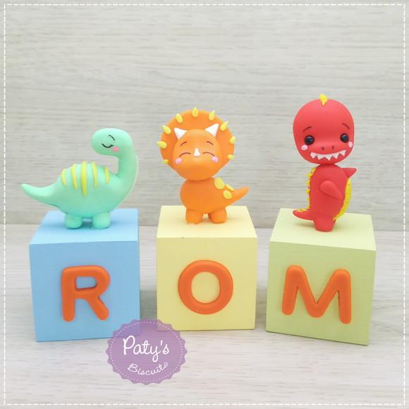 Cubos Decorados Dino Baby (valor Unitário)