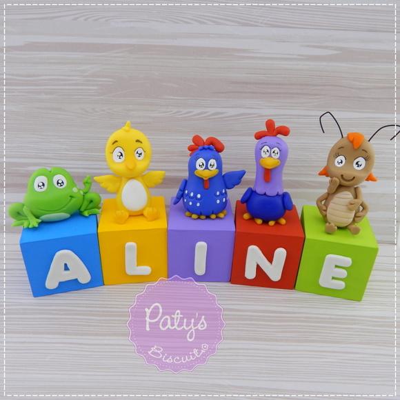 Cubos Decorados Galinha Pintadinha (valor Unitário)