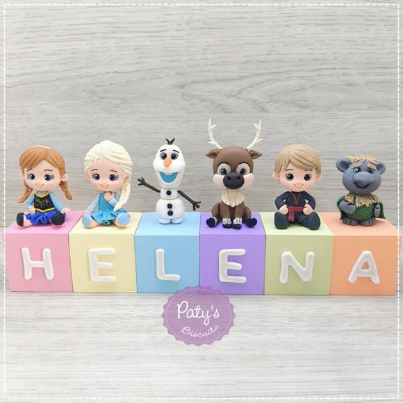 Cubos Decorados Frozen (valor Unitário)
