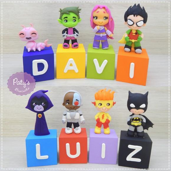 Cubos Decorados Jovens Titãs em Ação (valor Unitário)