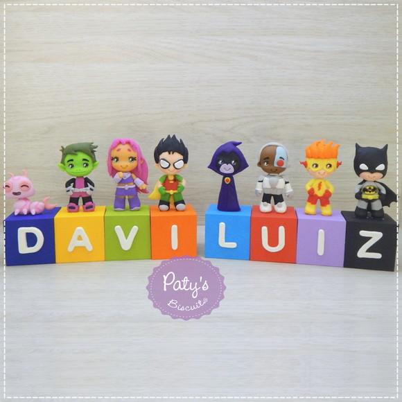 Cubos Decorados Jovens Titãs em Ação (valor Unitário)