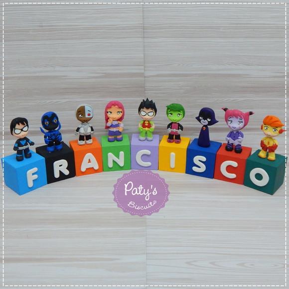 Cubos Decorados Jovens Titãs em Ação (valor Unitário)