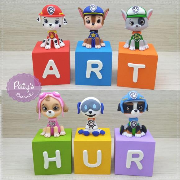 Cubos Decorados Patrulha Canina (valor Unitário)