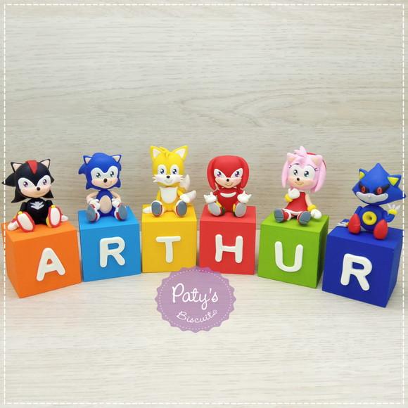 Cubos Decorados Sonic (valor Unitário)