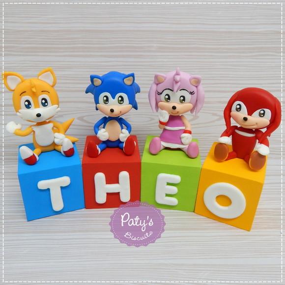 Cubos Decorados Sonic (valor Unitário)