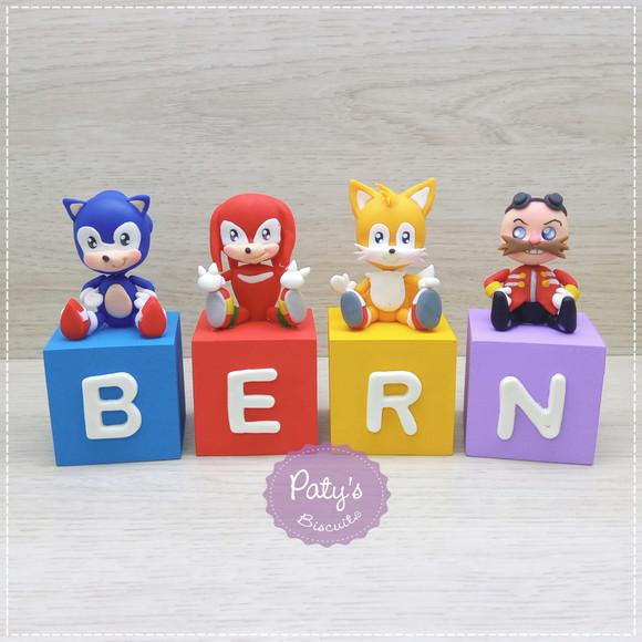 Cubos Decorados Sonic (valor Unitário)