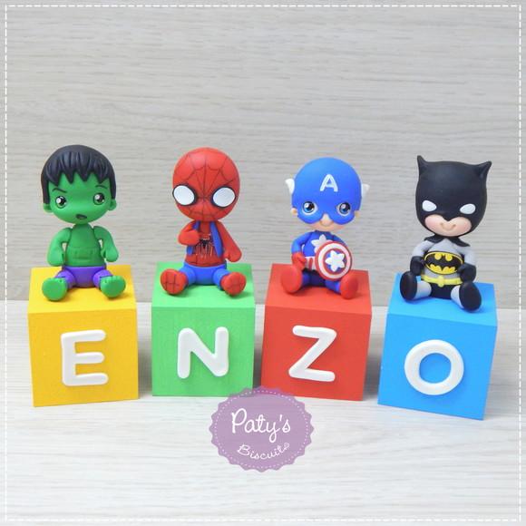 Cubos Decorados Super Heróis (valor Unitário)