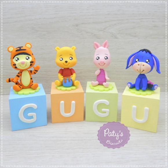 Cubos Decorados Ursinho Pooh (valor Unitário)