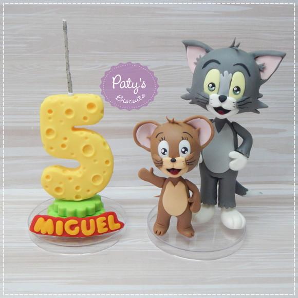 Kit Miniaturas + Vela Tom e Jerry