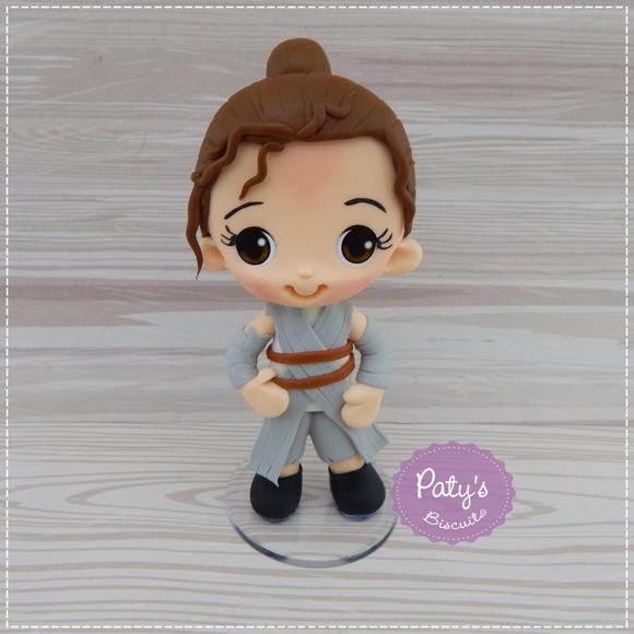 Kit Miniaturas Princesa Leia e Rey 8cm - Star Wars