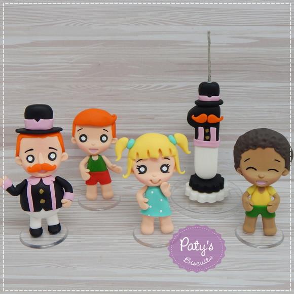 Kit Topo com Vela Mundo Bita (4 personagens)