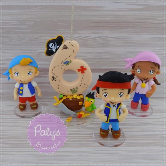 Kit Vela + 3 personagens Jake e os Piratas