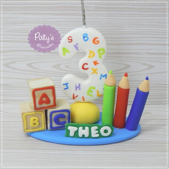 Mini Topo com Vela Abc