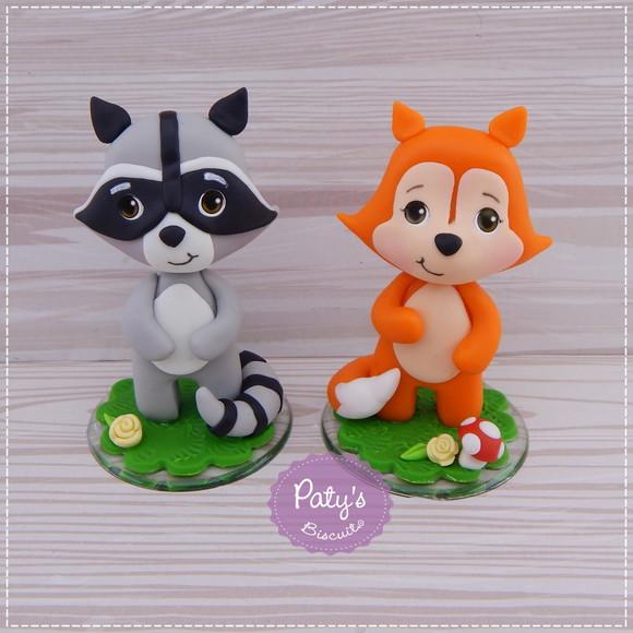 Kit Vela + 4 Miniaturas Bichinhos da Floresta (woodland)
