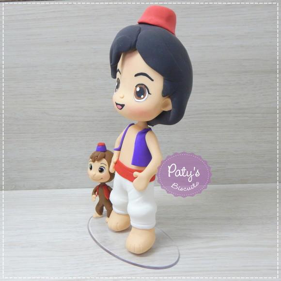 Miniatura / Topo de Bolo Aladdin e Abu (12cm)
