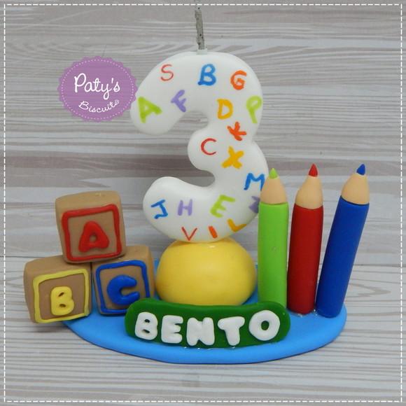 Mini Topo com Vela Abc