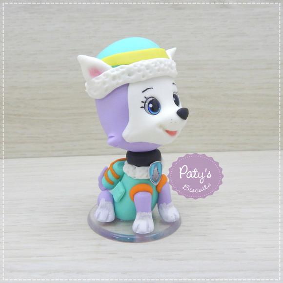 Miniatura / Topo de Bolo Everest 8cm - Patrulha Canina