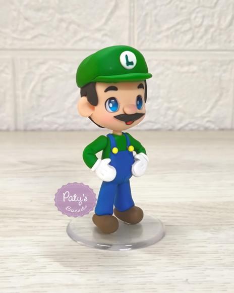 Miniatura / Topo de Bolo Luigi 8cm - Super Mario Bros.