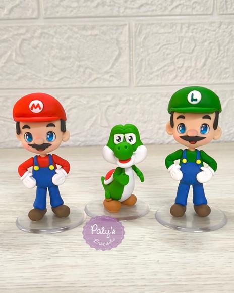 Miniatura / Topo de Bolo Luigi 8cm - Super Mario Bros.