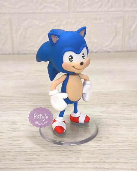 Miniatura / Topo de Bolo Sonic 8cm - Sonic The Hedgehog