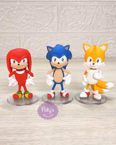 Miniatura / Topo de Bolo Sonic 8cm - Sonic The Hedgehog