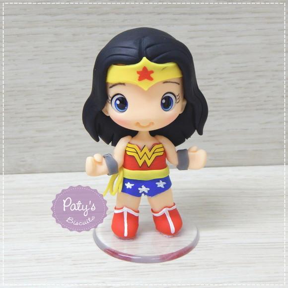 Miniatura Mulher Maravilha 8cm - Liga da Justiça