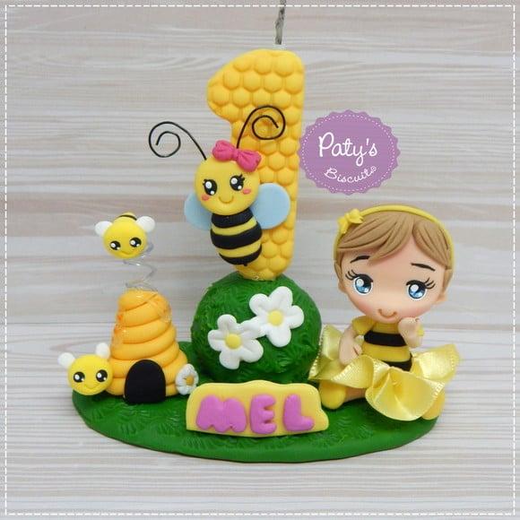 Topinho com Vela Personalizado Abelhinha