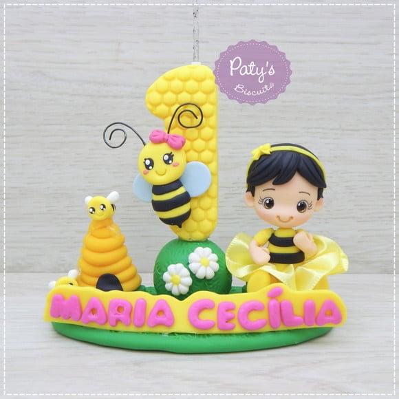 Topinho com Vela Personalizado Abelhinha