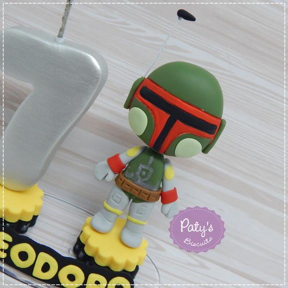 Topinho com Vela Boba Fett - Star Wars