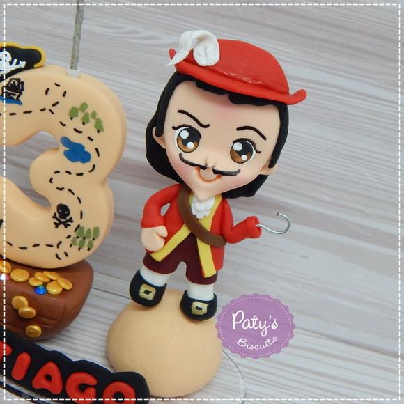 Topinho com Vela Capitão Gancho