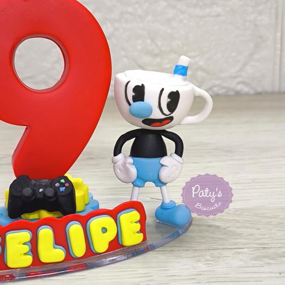 Topinho com Vela Cuphead e Mugman