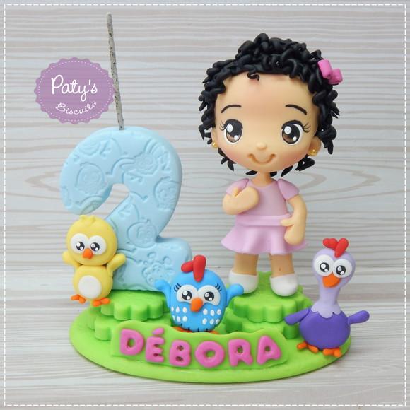 Topinho com Vela Galinha Pintadinha Mini