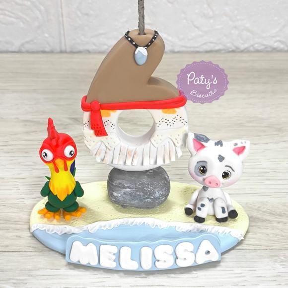 Topinho com Vela Heihei e Puá - Moana