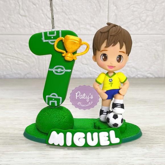 Topinho com Vela Jogador de Futebol
