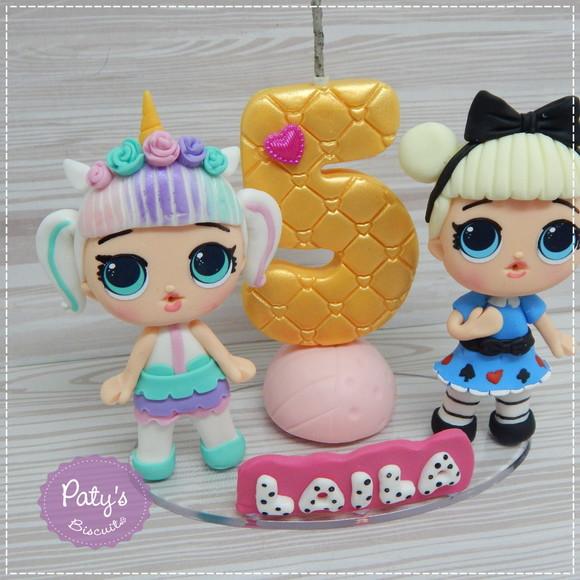 Topinho com Vela LOL Unicorn e Curious QT