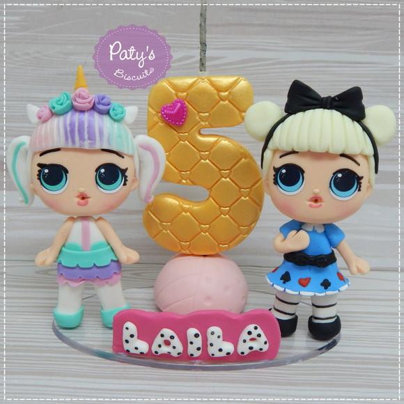 Topinho com Vela LOL Unicorn e Curious QT